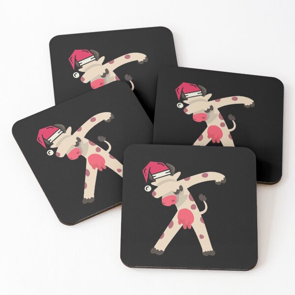 Item preview, Kawaii cow dabbing in Christmas hat designed and sold by GulQari.