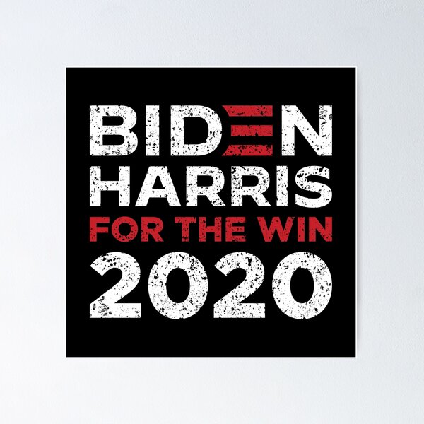 Item preview, BIDEN HARRIS FOR THE WIN! (Distressed Effect)  designed and sold by HeraAndKosmos.