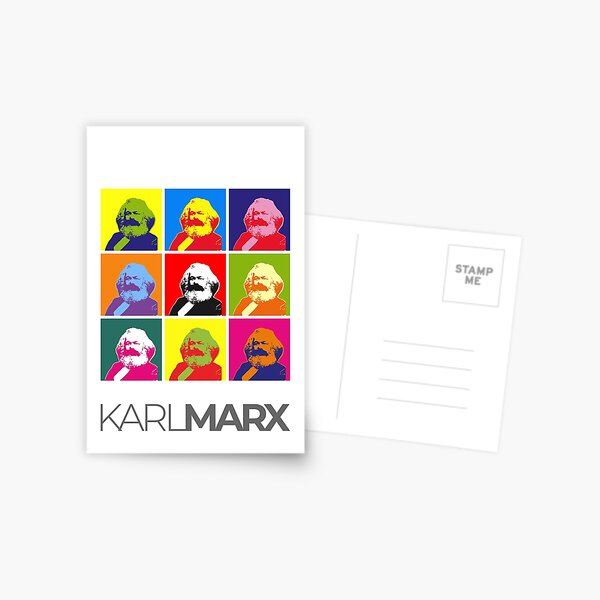 Karl Marx pop-art portrait poster  Postcard