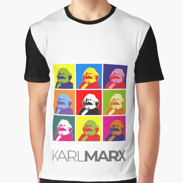 Vista previa del artículo con la obra «Póster con retrato pop art de Karl Marx», diseñado y vendido por CMYKStudio.