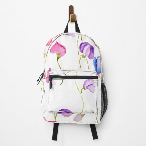 Item preview, hand painted colorful sweet peas flowers watercolor designed and sold by ColorandColor.