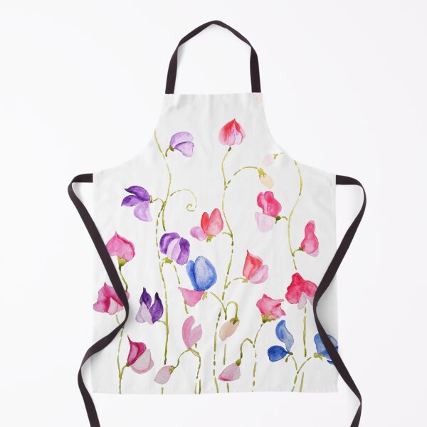Item preview, hand painted colorful sweet peas flowers watercolor designed and sold by ColorandColor.