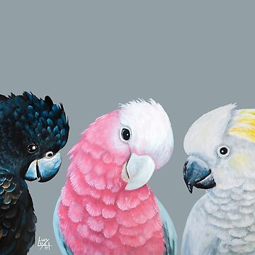 Artwork thumbnail, Cockatoos by lucyluart