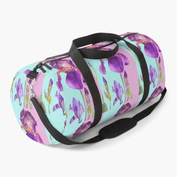 Item preview, Iris Watercolor Painting - Elegant Purple on Aqua & Lilac designed and sold by Sarah  Rajkotwala.