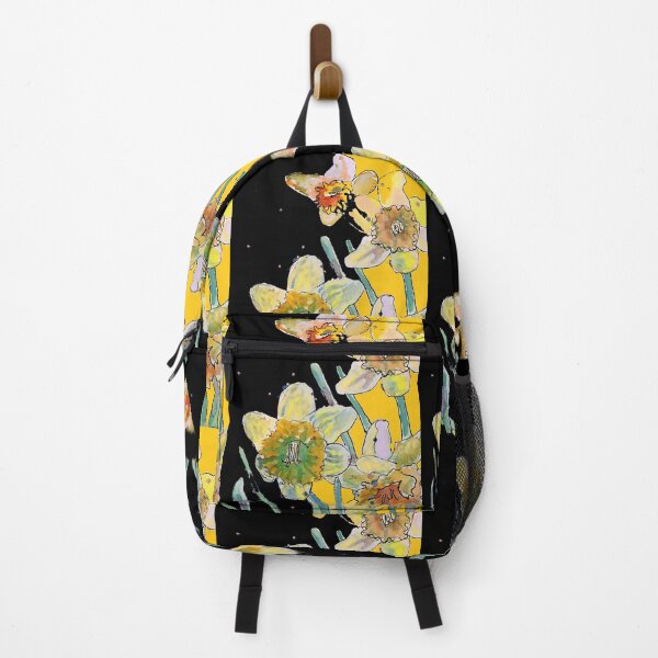 Item preview, Abstract Yellow Daffodil Watercolor Pattern on Yellow and Black designed and sold by Sarah Rajkotwala.