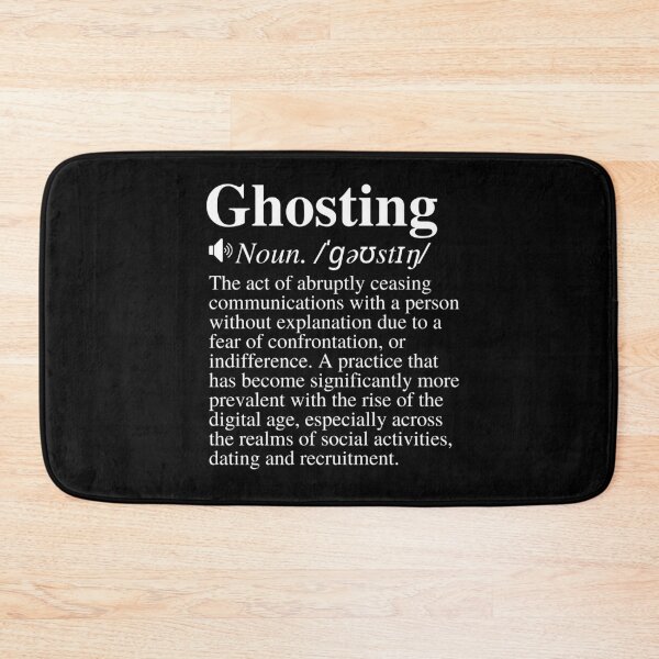 Item preview, Ghosting Definition: A Rising Phenomenon In The Digital Age (Black Background) designed and sold by mind-illusions.
