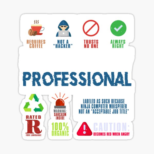 Item preview, Cybersecurity Professional Not a Hacker designed and sold by kayelex.