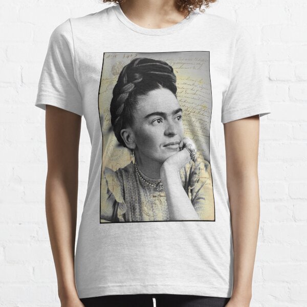 Frida Kahlo Porträt Vintage alten Buchstaben Pop-Künstler Essential T-Shirt