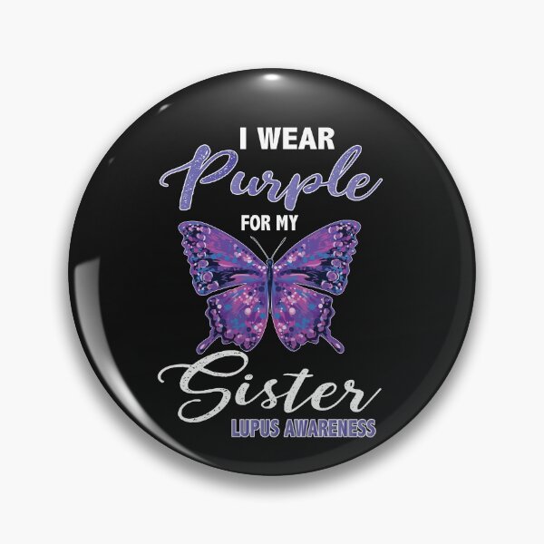 Item preview, Butterfly Lupus Sister Lupus Awareness Purple Ribbon designed and sold by sunnym79.