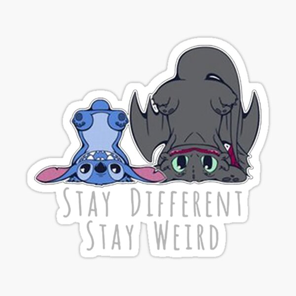 Stay Weird Funny Cat Sticker