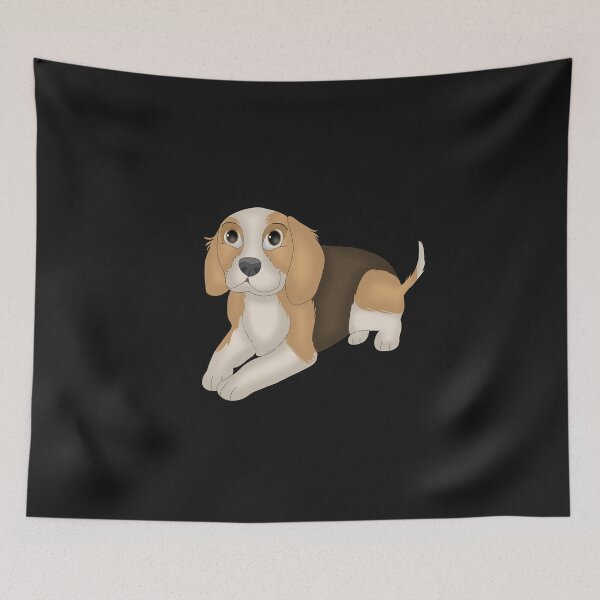Item preview, cute dog in brown and white with black  designed and sold by Ryzdesain.