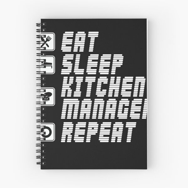 Item preview, Funny Eat Sleep Kitchen Manager Repeat cooking designed and sold by sunnym79.