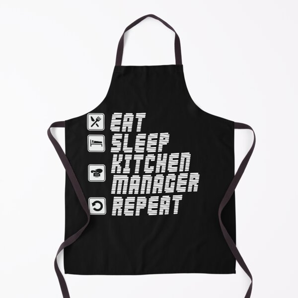 Item preview, Funny Eat Sleep Kitchen Manager Repeat cooking designed and sold by sunnym79.