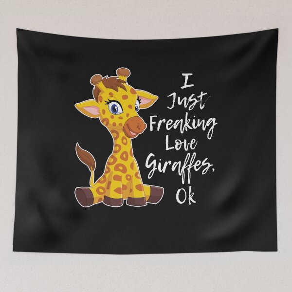 Item preview, Funny I Freaking Love Giraffes for Giraffe Zoo Lovers designed and sold by sunnym79.