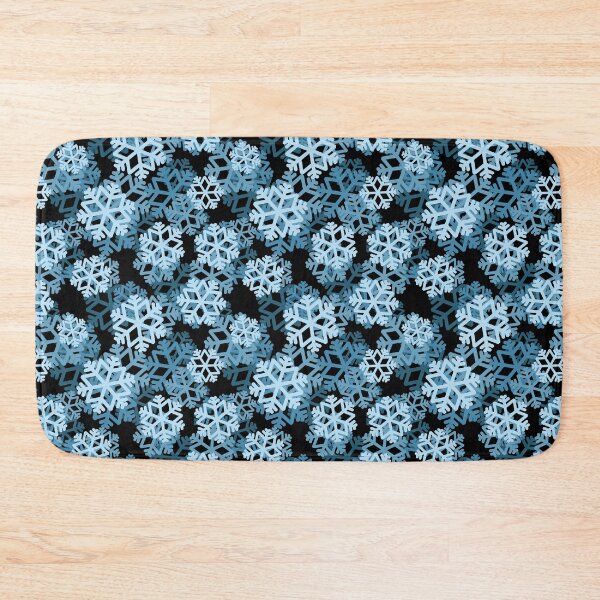 Item preview, Winter Snowflake Christmas Holiday Black Blue designed and sold by MrRoccoBlue.