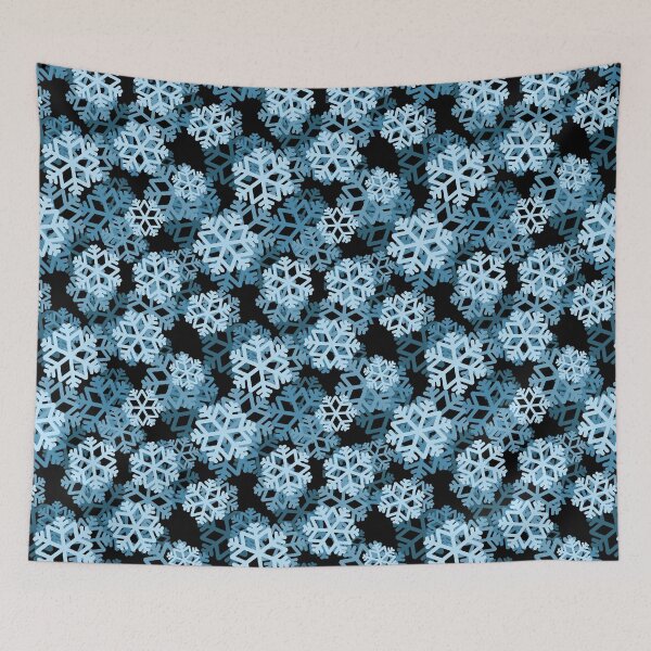 Item preview, Winter Snowflake Christmas Holiday Black Blue designed and sold by MrRoccoBlue.