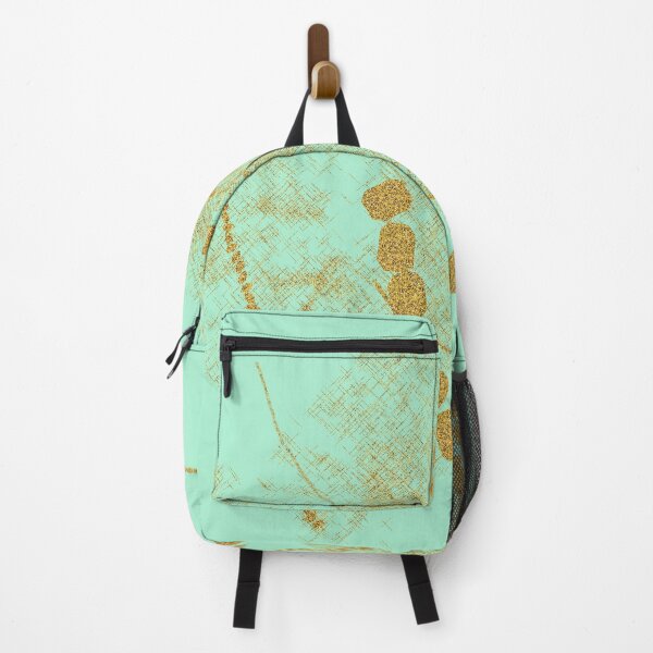 Item preview, Mint green luxury gold abstract glitter and foil modern design designed and sold by ankka.
