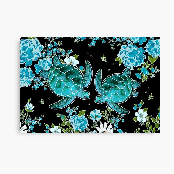 Art Mural Sur Le Theme Graphique Des Tortues De Mer Redbubble