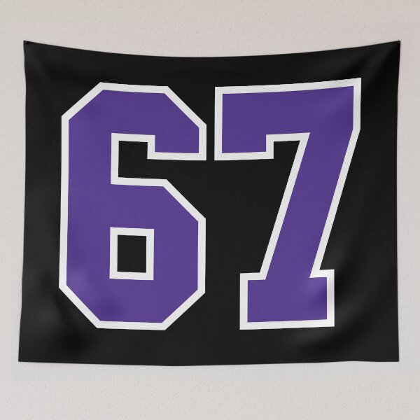 Item preview, Sixty-Seven Purple Jersey Number Sports 67 designed and sold by HelloFromAja.