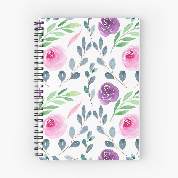 Item preview, Watercolor Pink & Purple Rose Pattern designed and sold by adortopia.