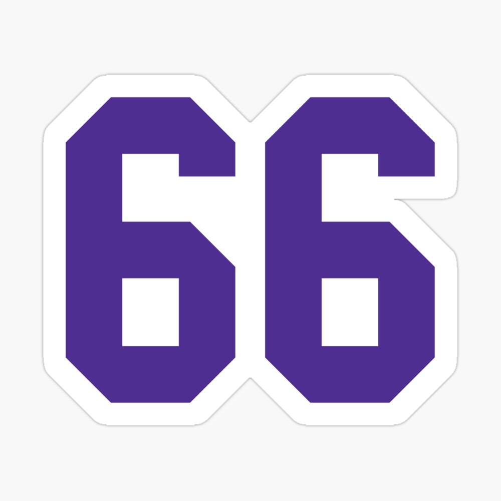 Sixty Purple Jersey Number Sports 60 | Sticker