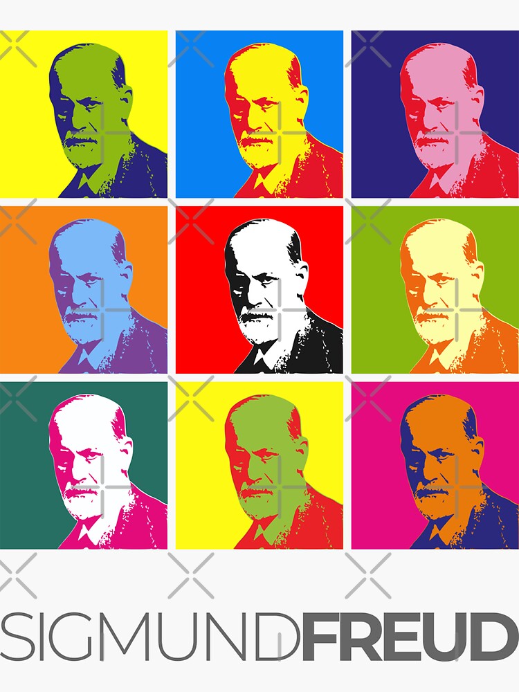 Sigmund Freud Pop Art Portrait Poster Sticker For Sale By Cmykstudio