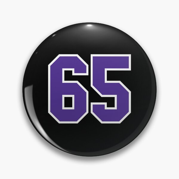 Item preview, Sixty-Five Purple Jersey Number Sports 65 designed and sold by HelloFromAja.