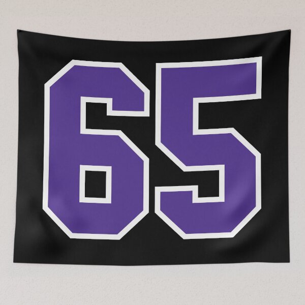 Item preview, Sixty-Five Purple Jersey Number Sports 65 designed and sold by HelloFromAja.