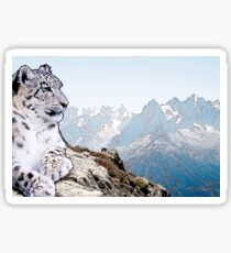 Snow Leopard Drawing Sticker