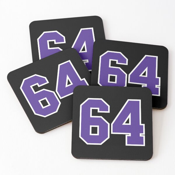 Item preview, Sixty-Four Purple Jersey Number Sports 64 designed and sold by HelloFromAja.