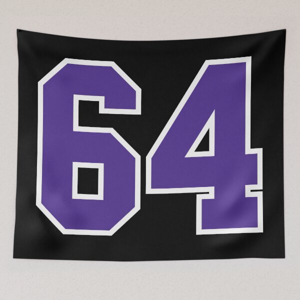 Item preview, Sixty-Four Purple Jersey Number Sports 64 designed and sold by HelloFromAja.