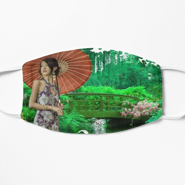 la geisha du jardin printanier Masque sans plis