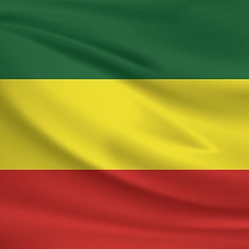 Artwork thumbnail, Wavy Rastafarian Flag by RastaMerch