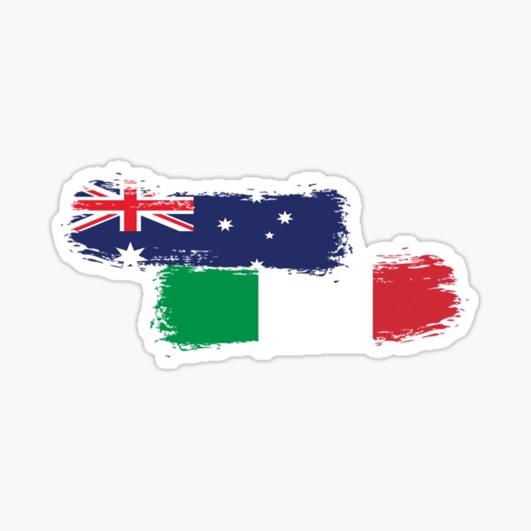 Italian Australian Pride Paint Sticker