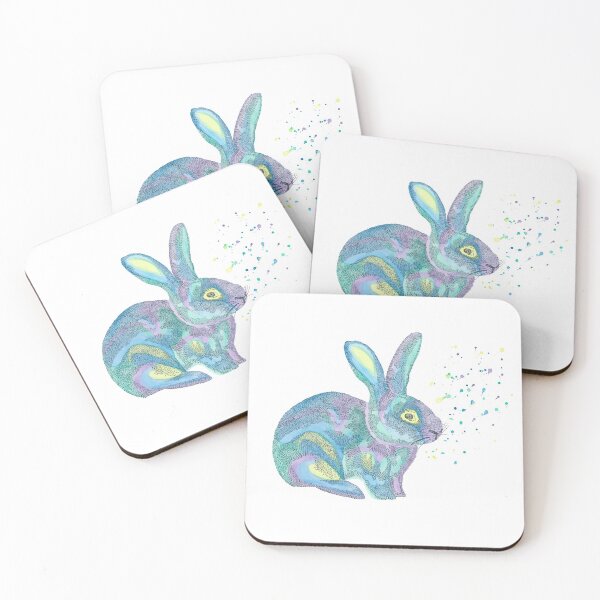 Item preview, Colourful Bunny Rabbit water colour design designed and sold by fuzzydesignz.
