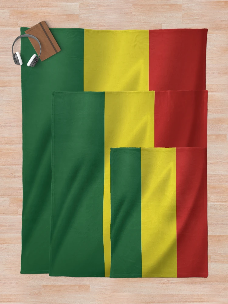 Thumbnail 5 of 6, Throw Blanket, Wavy Rastafarian Flag designed and sold by RastaMerch.
