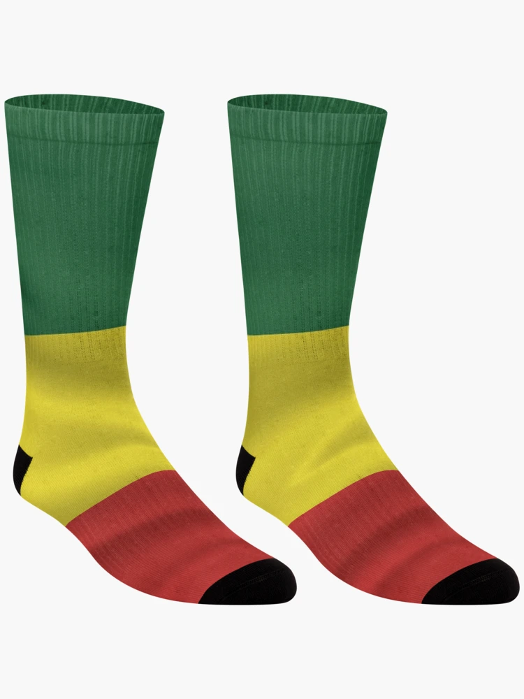 Thumbnail 3 of 5, Socks, Wavy Rastafarian Flag designed and sold by RastaMerch.