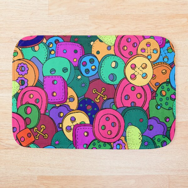 Buttons Bath Mat