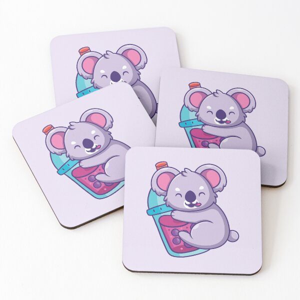 Artikelvorschau, Nette Kawaii Koala Boba Teeillustration entworfen und verkauft von lettersbysid.