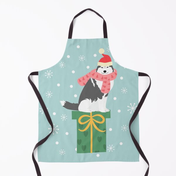 Item preview, Santa Siberian Husky and Christmas Gift designed and sold by Lulupainting.