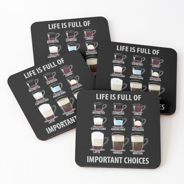 Item preview, Life is Full of Important Choices Coffee designed and sold by TheInkElephant.