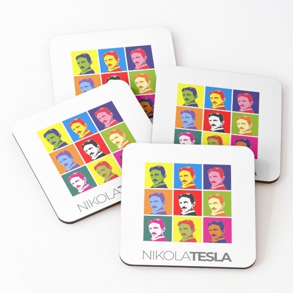 Aperçu de l'œuvre Affiche pop art de Nikola Tesla créée et vendue par CMYKStudio.