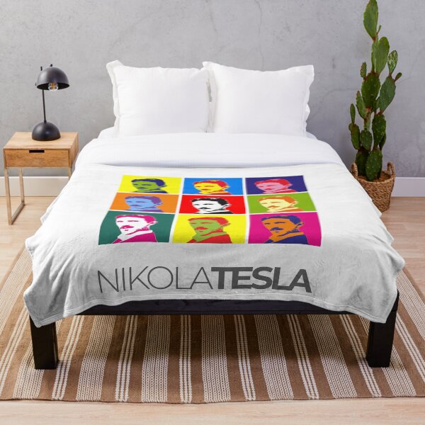 Item preview, Póster con retrato pop art de Nikola Tesla designed and sold by CMYKStudio.