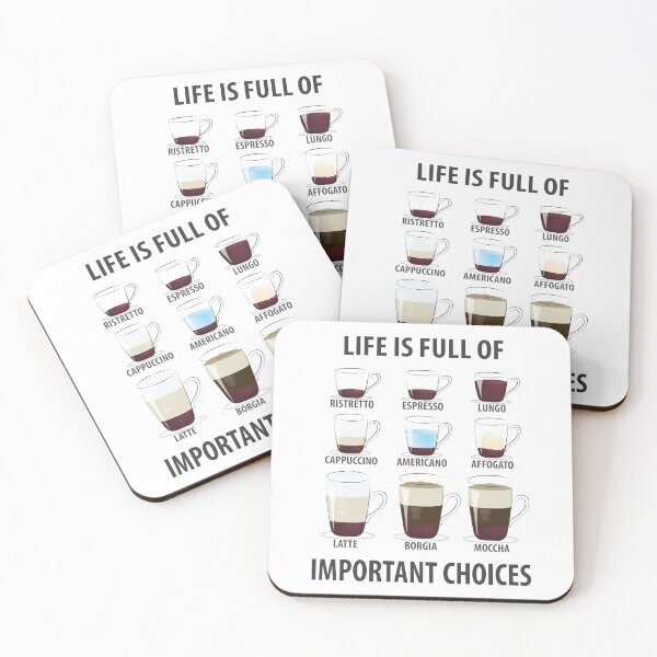 Item preview, Life is Full of Important Choices Coffee designed and sold by TheInkElephant.