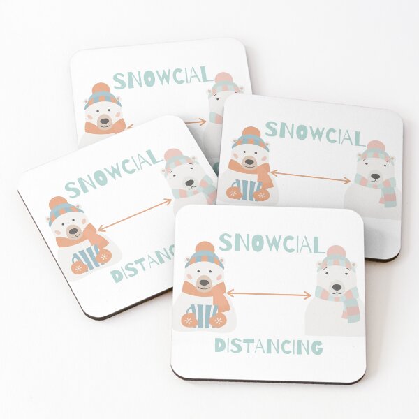Item preview, Funny Social Distancing Snowcial Distancing Christmas Cute Polar Bear designed and sold by Irelene.