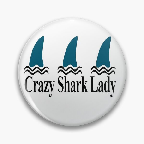 Item preview, crazy shark lady designed and sold by NancyArtDesigns.