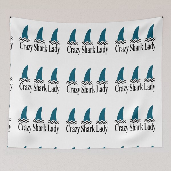 Item preview, crazy shark lady designed and sold by NancyArtDesigns.
