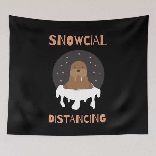 Item preview, Funny Social Distancing Snowcial Distancing Christmas Cute Seal designed and sold by Irelene.