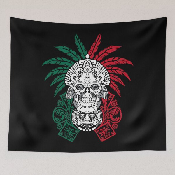 Item preview, Aztec Warrior Skull - Mexican Ancestors - Mexico Roots designed and sold by RussellRoss.