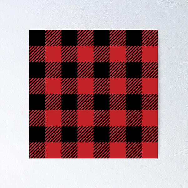 Red Tartan Plaid Pattern Poster